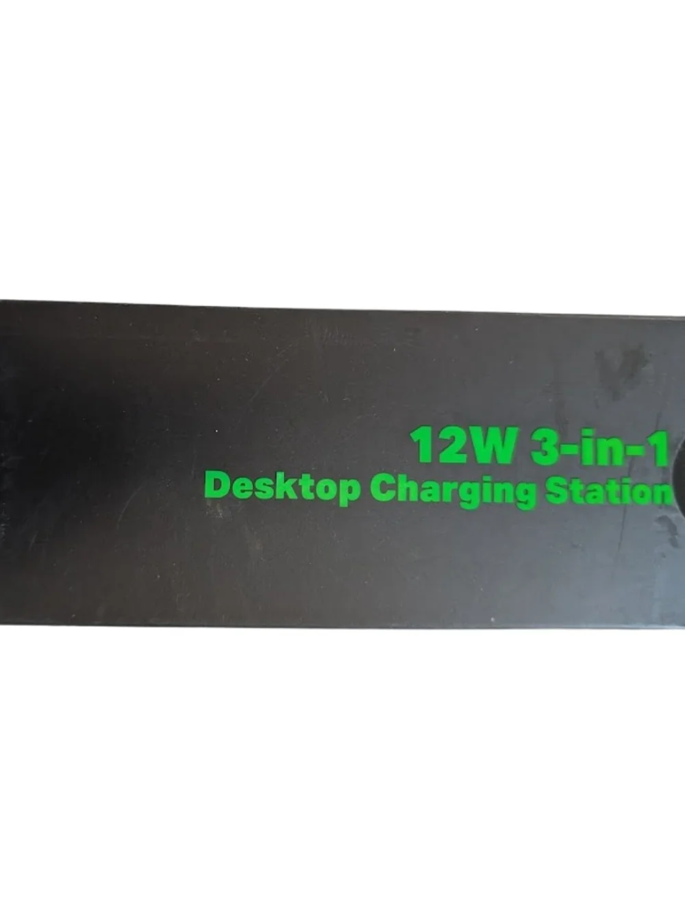 12W 3-in-1 Desktop Charging Station with LED Night Light - Black